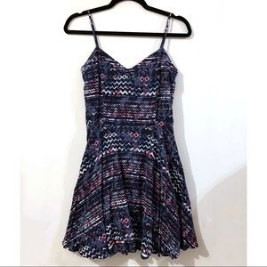 Aeropostale Multi Print Fit & Flare Skater Dress